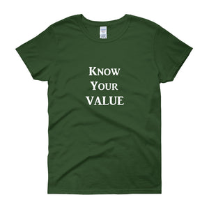 "Know Your Value" White Letter