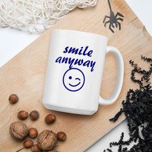 Load image into Gallery viewer, Smile Anyway Navy Mug