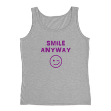 Load image into Gallery viewer, &quot;Smile Anyway&quot; Tank Purple Letter