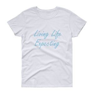 "Expecting" Sky Blue Letter
