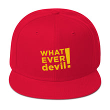 Load image into Gallery viewer, &quot;Whatever devil!&quot; Gold Letter Snapback