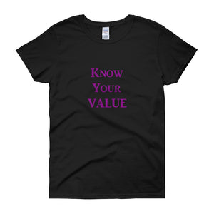 "Know Your Value" Purple Letter