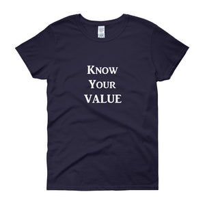 "Know Your Value" White Letter