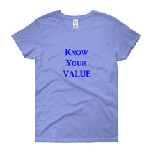 Load image into Gallery viewer, &quot;Know Your Value&quot; Blue Letter