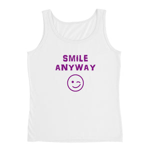 "Smile Anyway" Tank Purple Letter