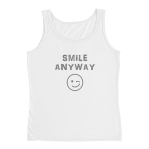 "Smile Anyway" Tank Gray Letter