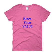 Load image into Gallery viewer, &quot;Know Your Value&quot; Blue Letter