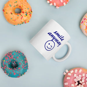 Smile Anyway Navy Mug