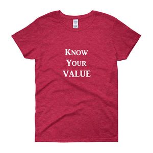 "Know Your Value" White Letter
