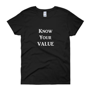 "Know Your Value" White Letter
