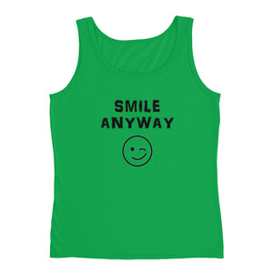 "Smile Anyway" Tank Black Letter