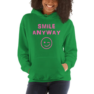 "Smile Anyway" Hoodie Pink