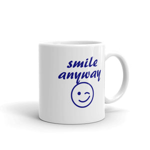 Smile Anyway Navy Mug