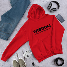 Load image into Gallery viewer, WISDOM Hoodie Black Letter