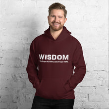 Load image into Gallery viewer, WISDOM Hoodie White Letter