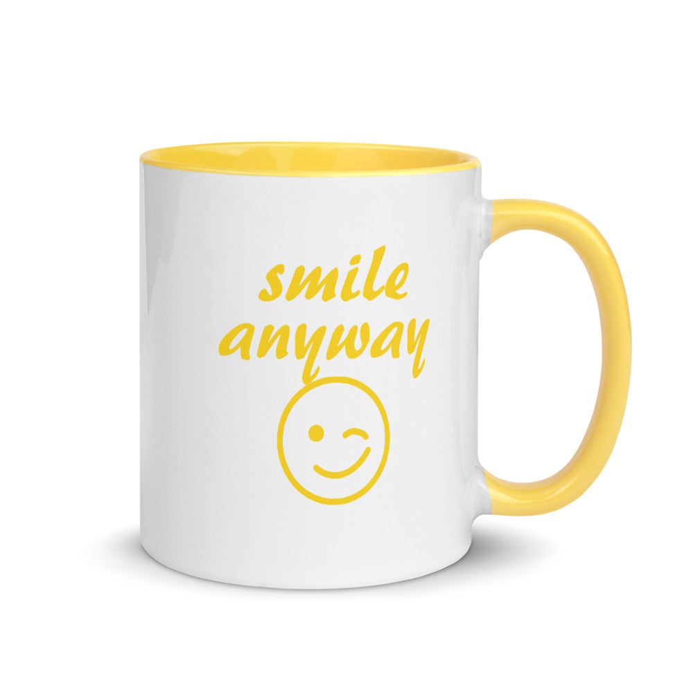 Smile Anyway Yellow Mug