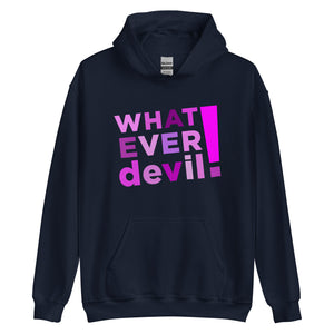 "Whatever devil!" Shades Purple Hoodie