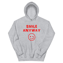 Load image into Gallery viewer, &quot;Smile Anyway&quot; Hoodie Red